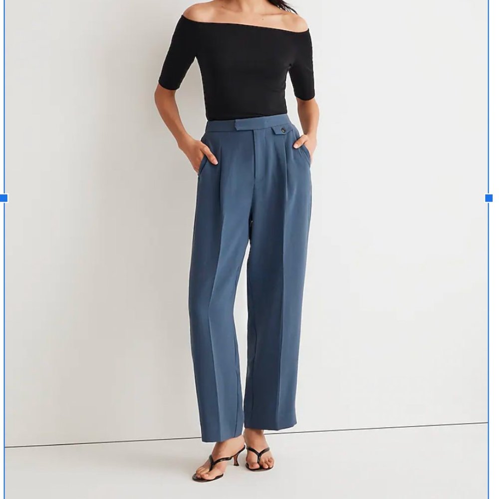Madewell The Rosedale High-Rise Straight Pant in Crepe PETITE